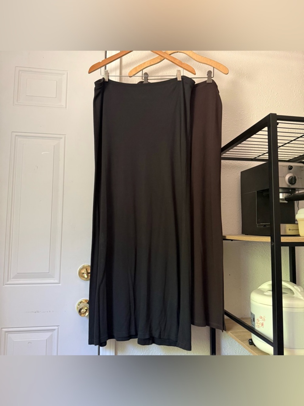 EXPRESS vintage - set of 2 - rayon knit pull on elastic stretchy‎ maxi skirt